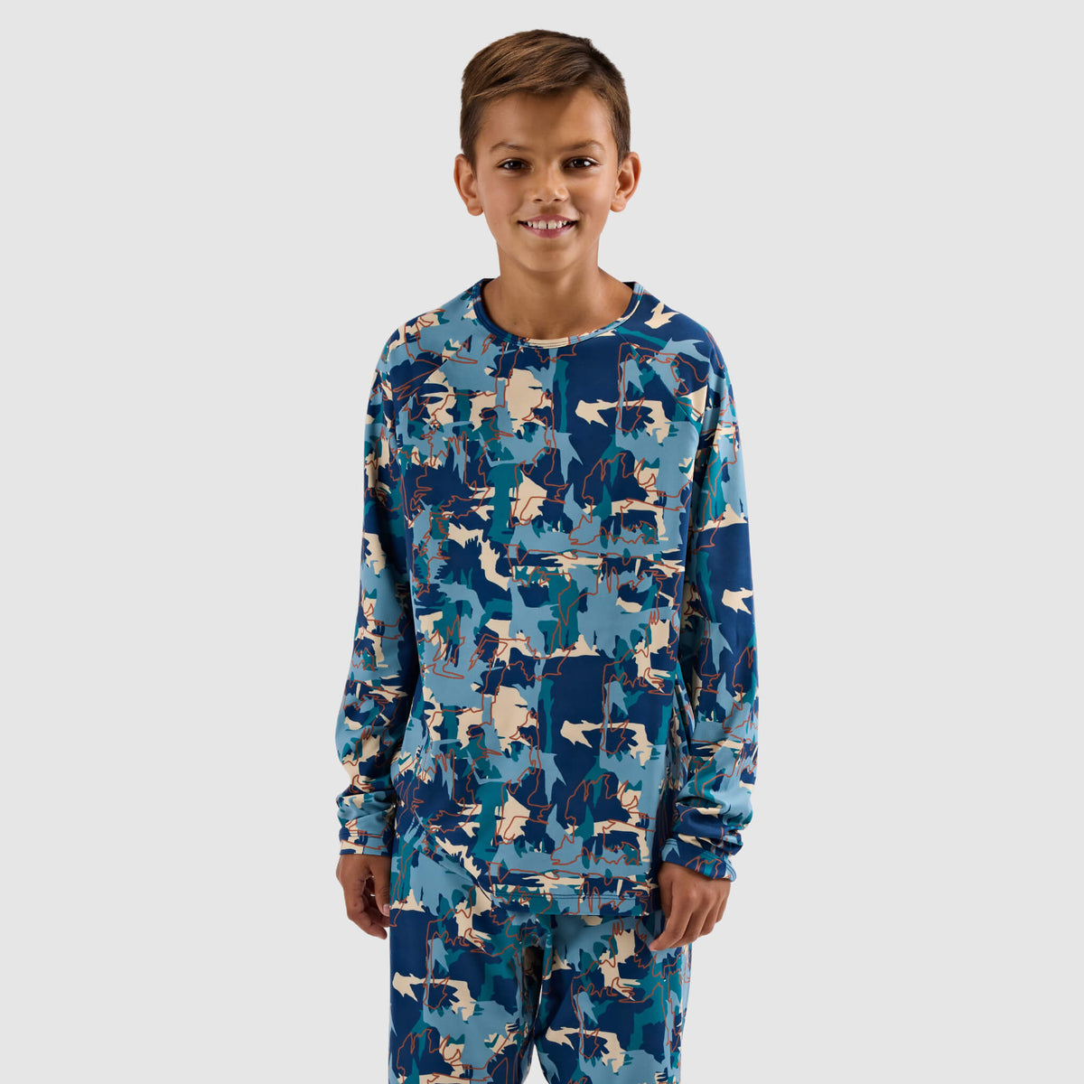 Big Kids' Evolver Crewneck Long Sleeve BlackStrap #color_badlands deschutes