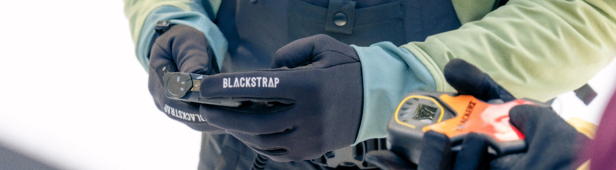 Glove liners keeping their hands warm as they get on the correct walkie talky channel.