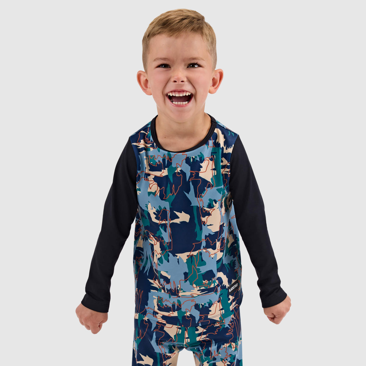 Kids' Little Pine Crewneck Long Sleeve BlackStrap #color_badlands deschutes
