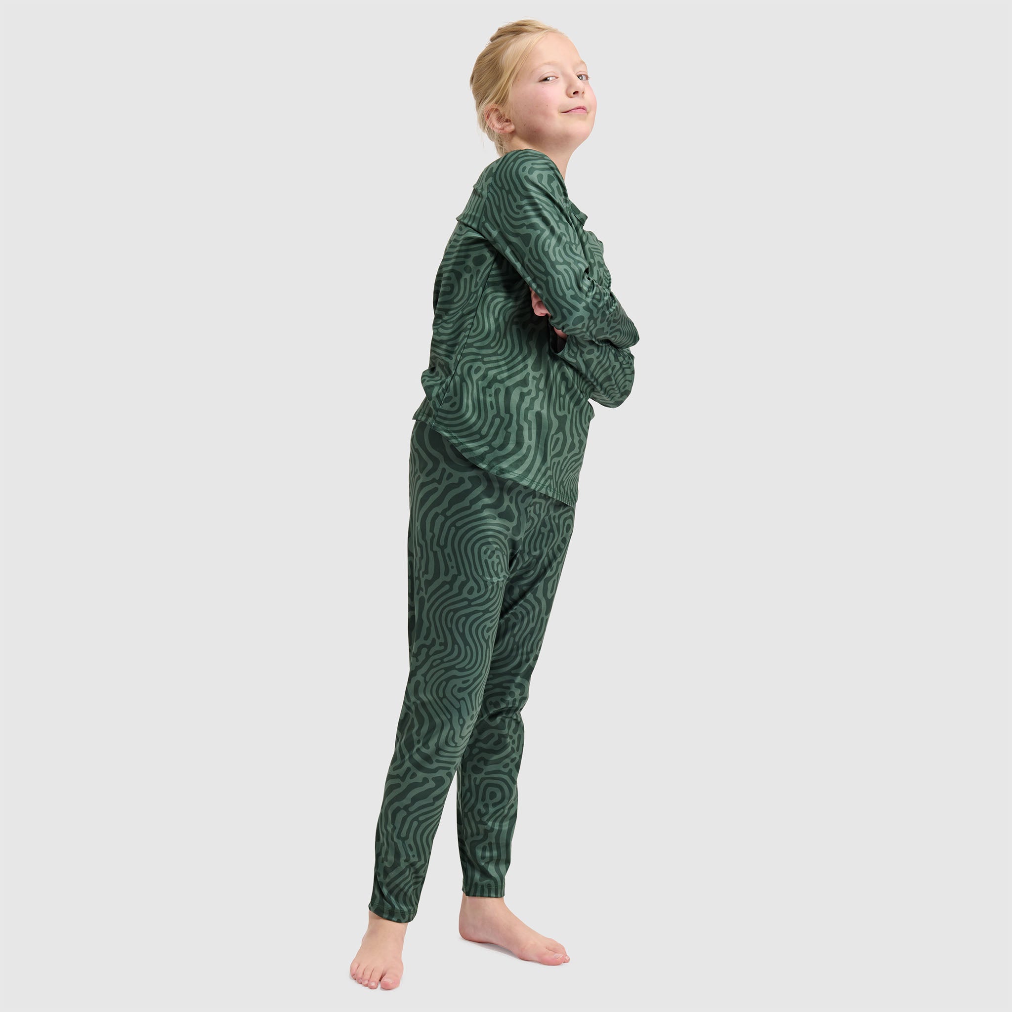 Big Kids' Evolver Crewneck Long Sleeve BlackStrap #color_inprint obsidian