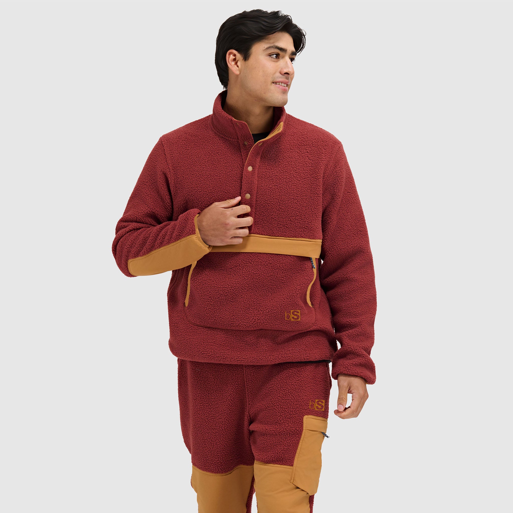 BlackStrap Mens Caldera Sherpa Fleece Half Snap #color_jory