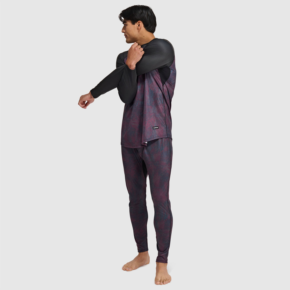 Men's Skyliner All-Season Base Layer Pants BlackStrap #color_pulse cherry