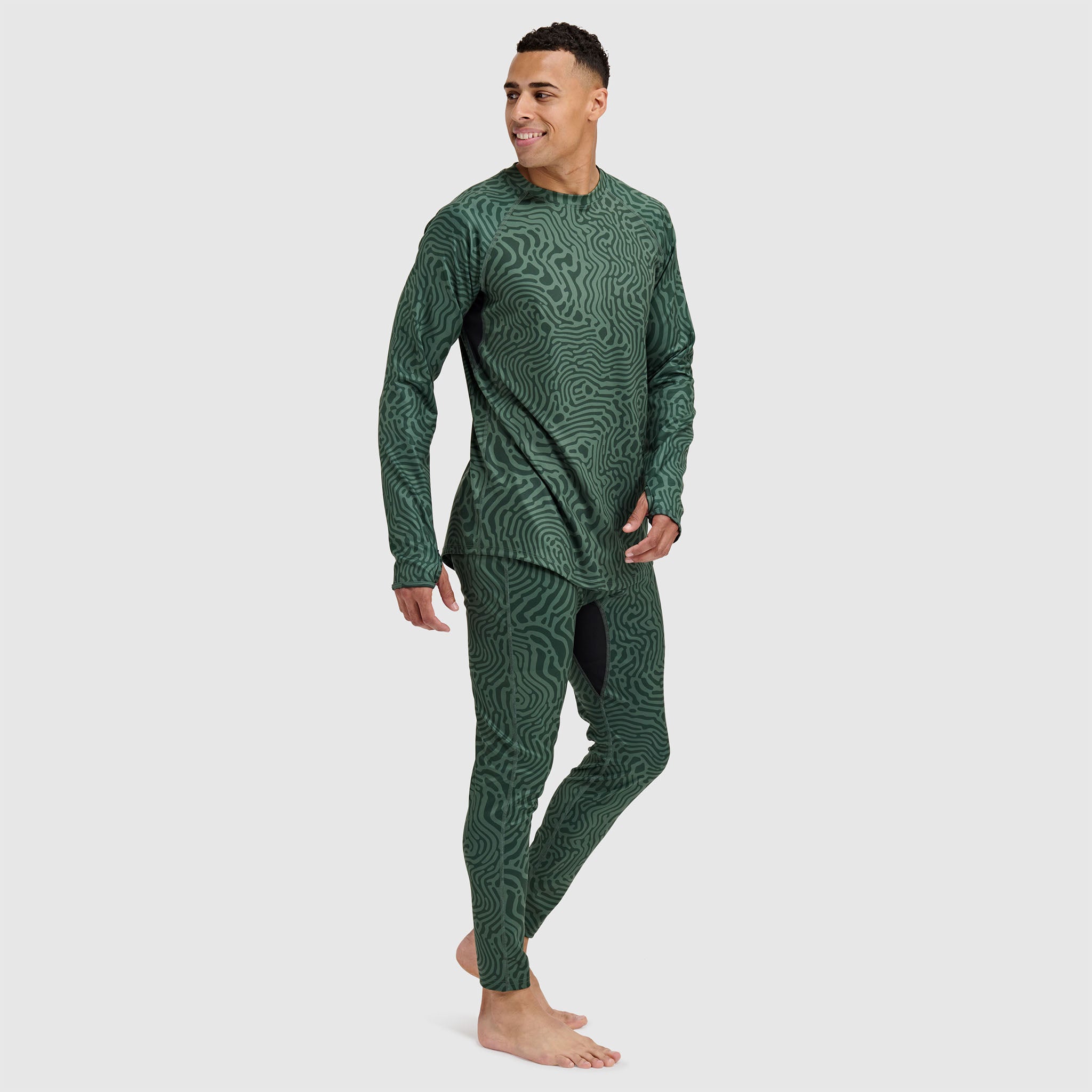 Men's Summit Base Layer Crewneck BlackStrap #color_inprint obsidian