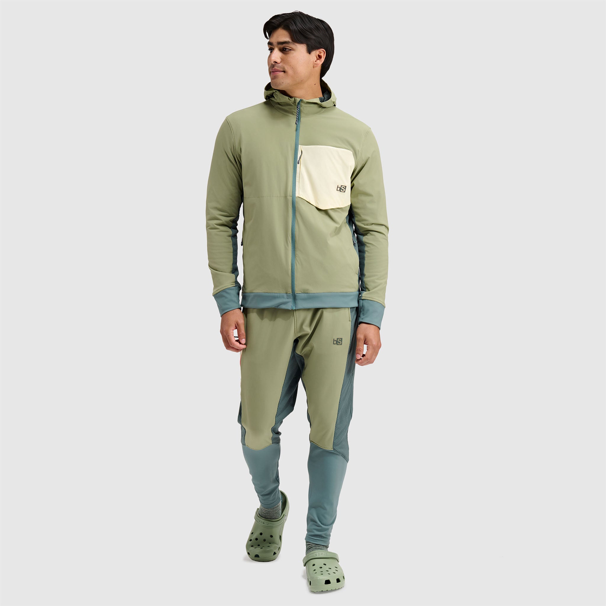 BlackStrap Mens Tribrid full zip Jacket #color_sagebrush