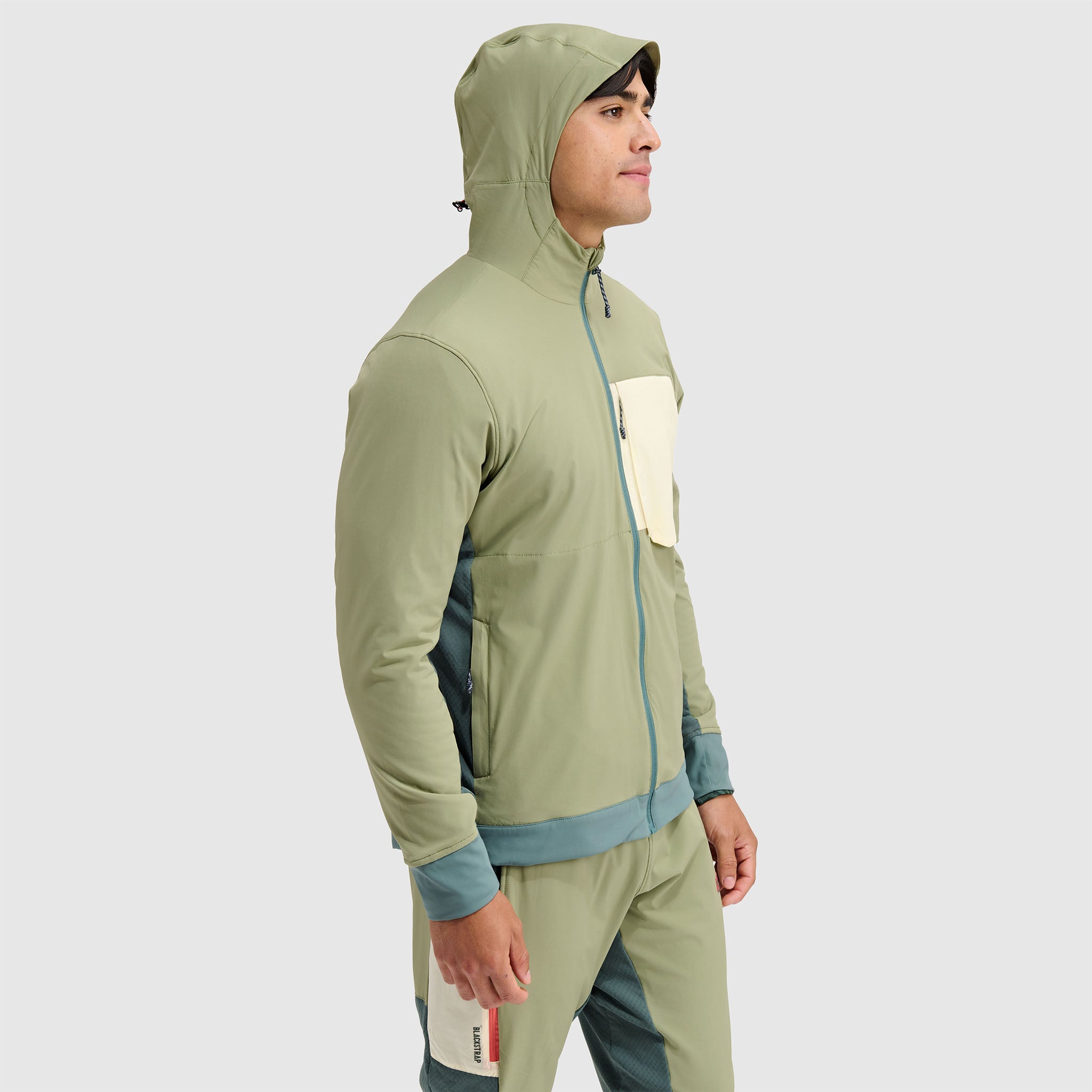 BlackStrap Mens Tribrid full zip Jacket #color_sagebrush