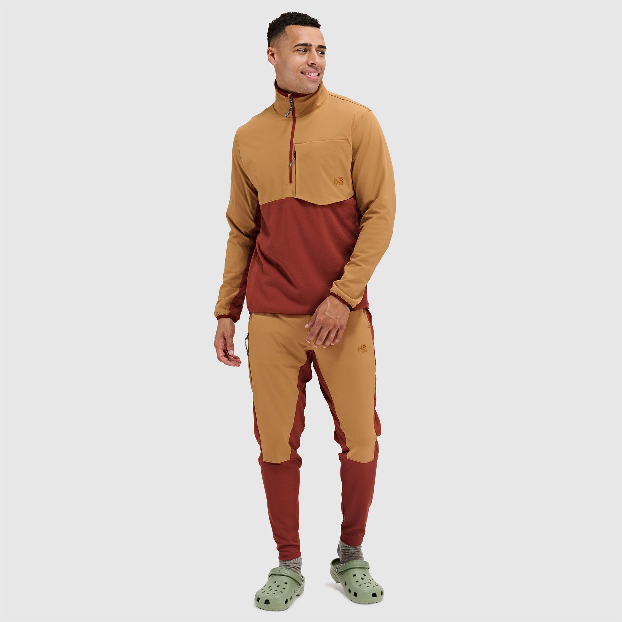 BlackStrap mens Tribrid Half Zip Jacket #color_fossil