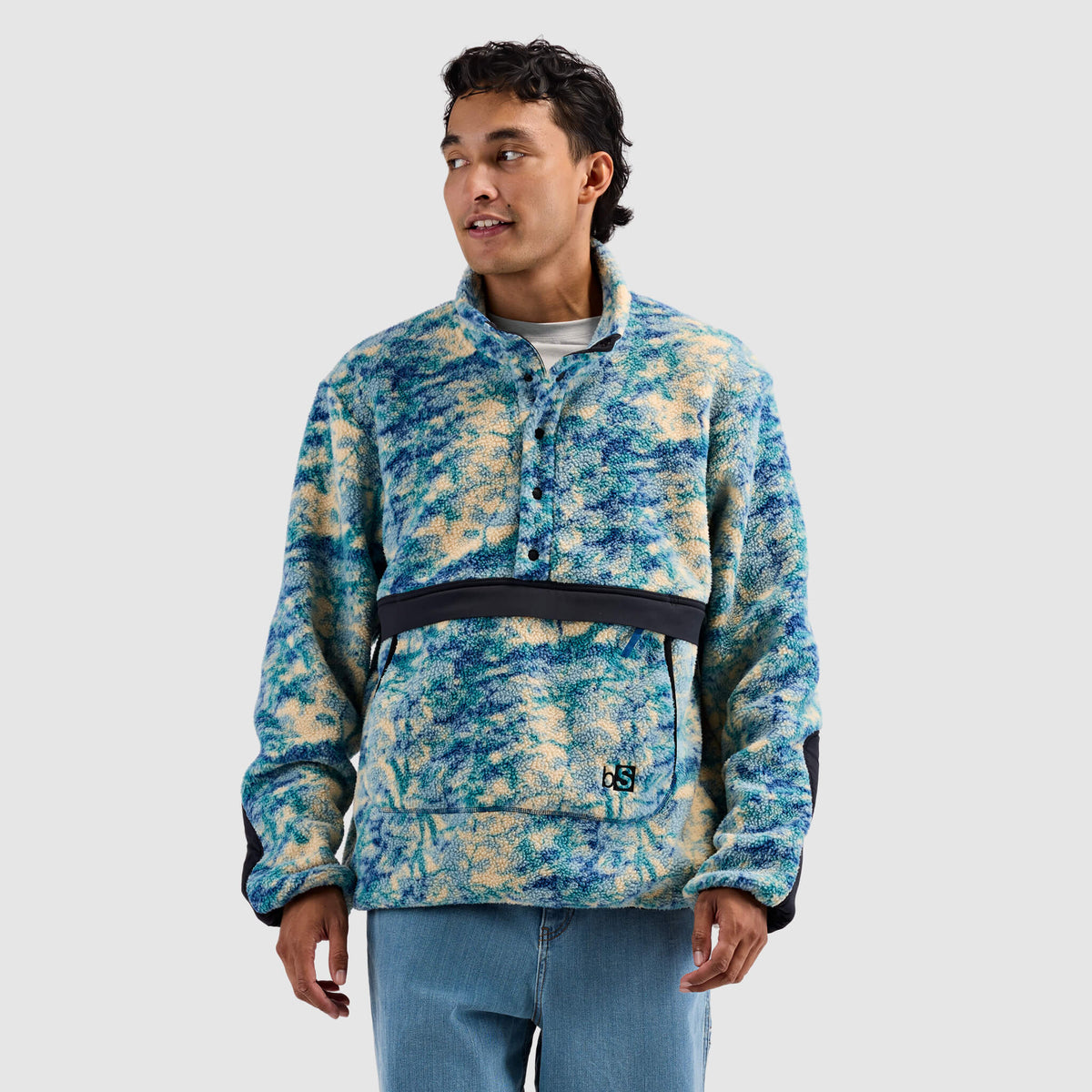 BlackStrap Mens Caldera Sherpa Fleece Half Snap #color_pulse deschutes