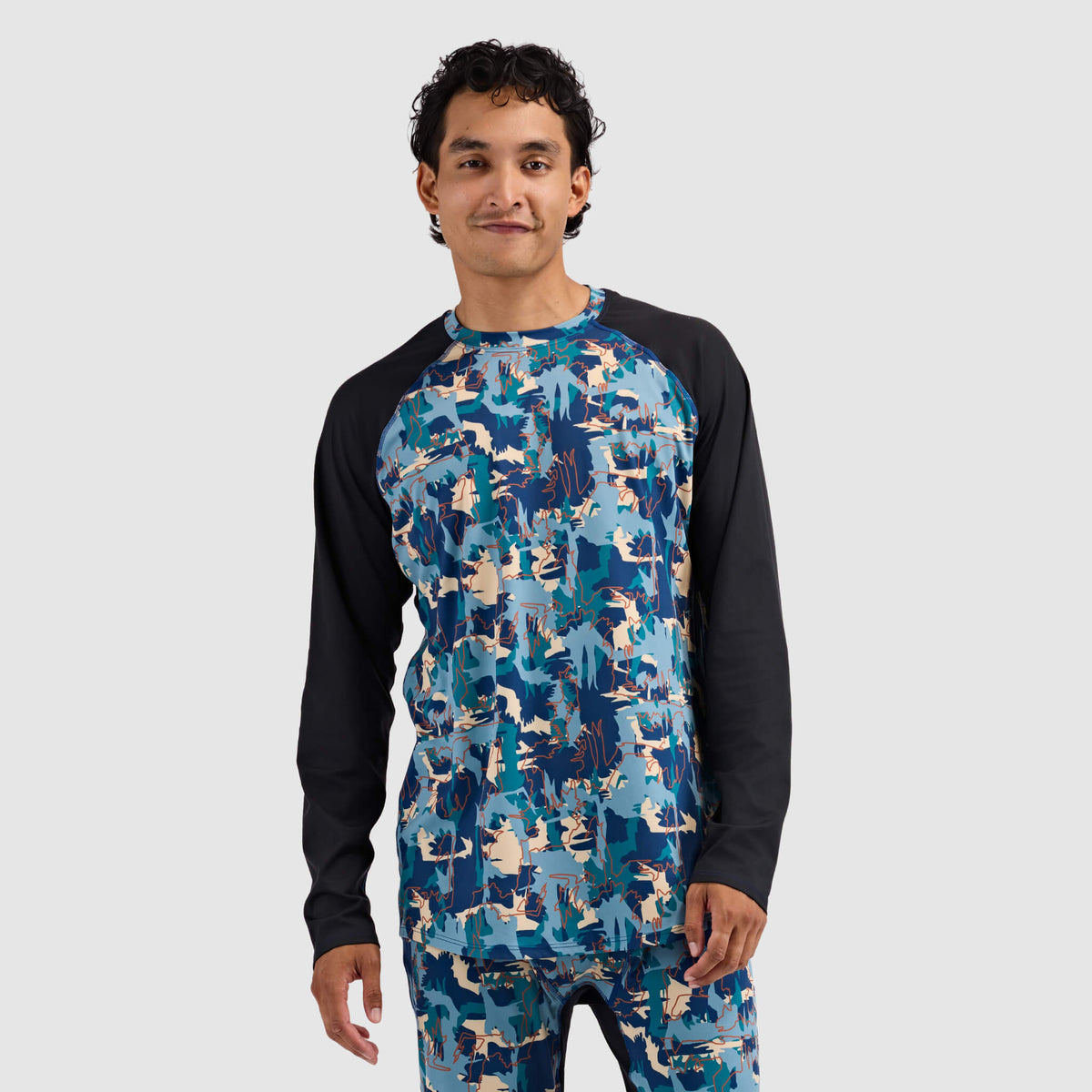 Men's Skyliner All-Season Base Layer Crewneck BlackStrap #color_badlands deschutes