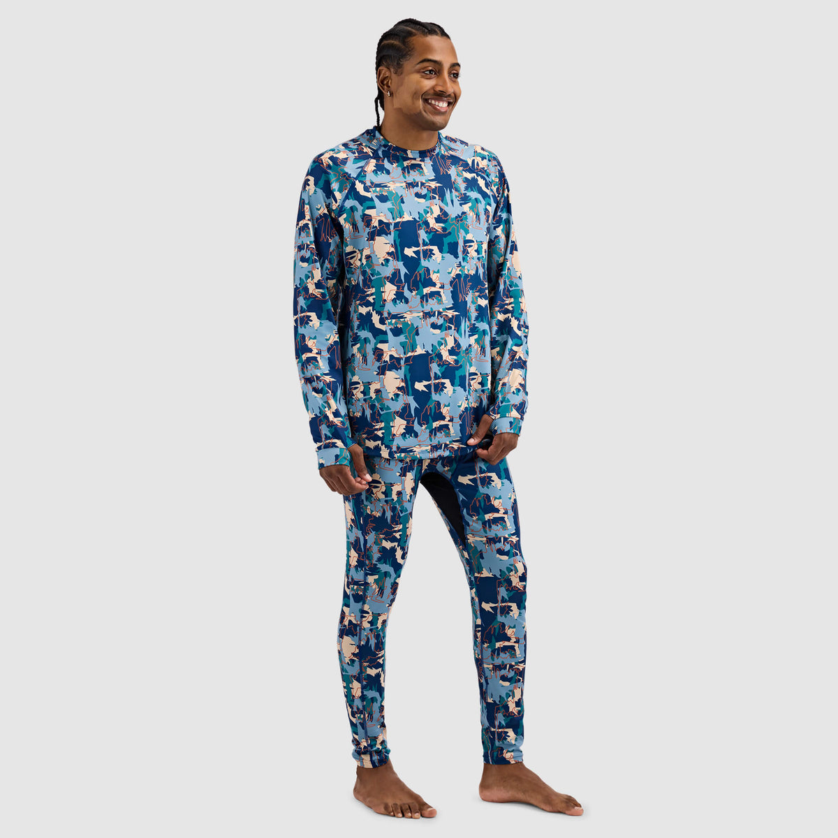 Men's Summit Base Layer Crewneck BlackStrap #color_badlands deschutes