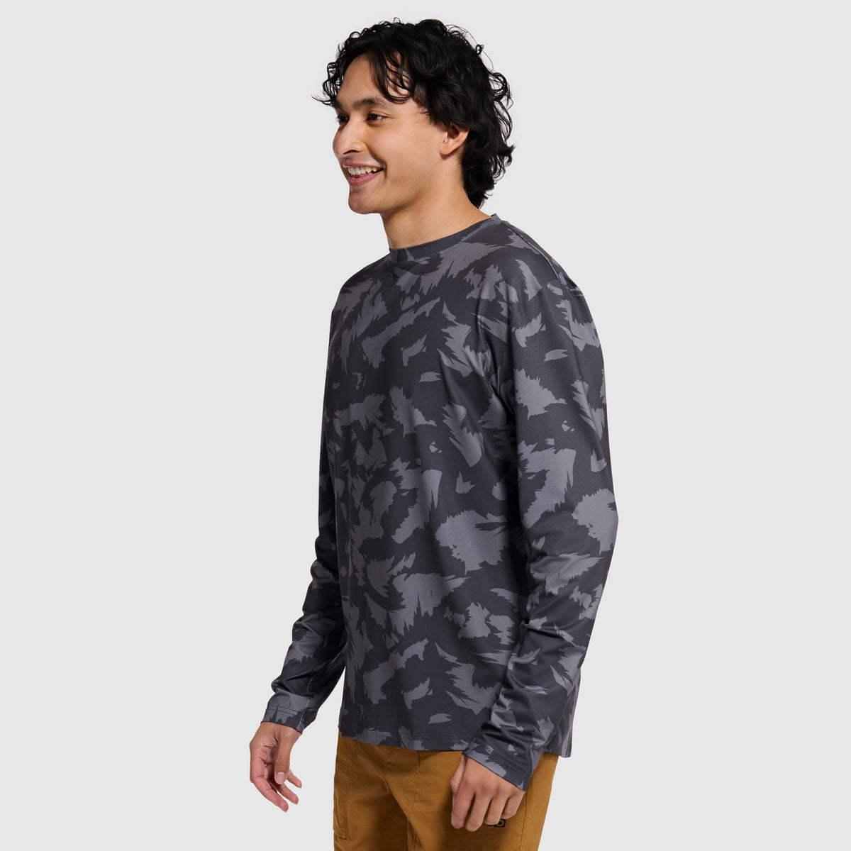 Men's Voyage Crew Long Sleeve Shirt BlackStrap #color_slash smoldered