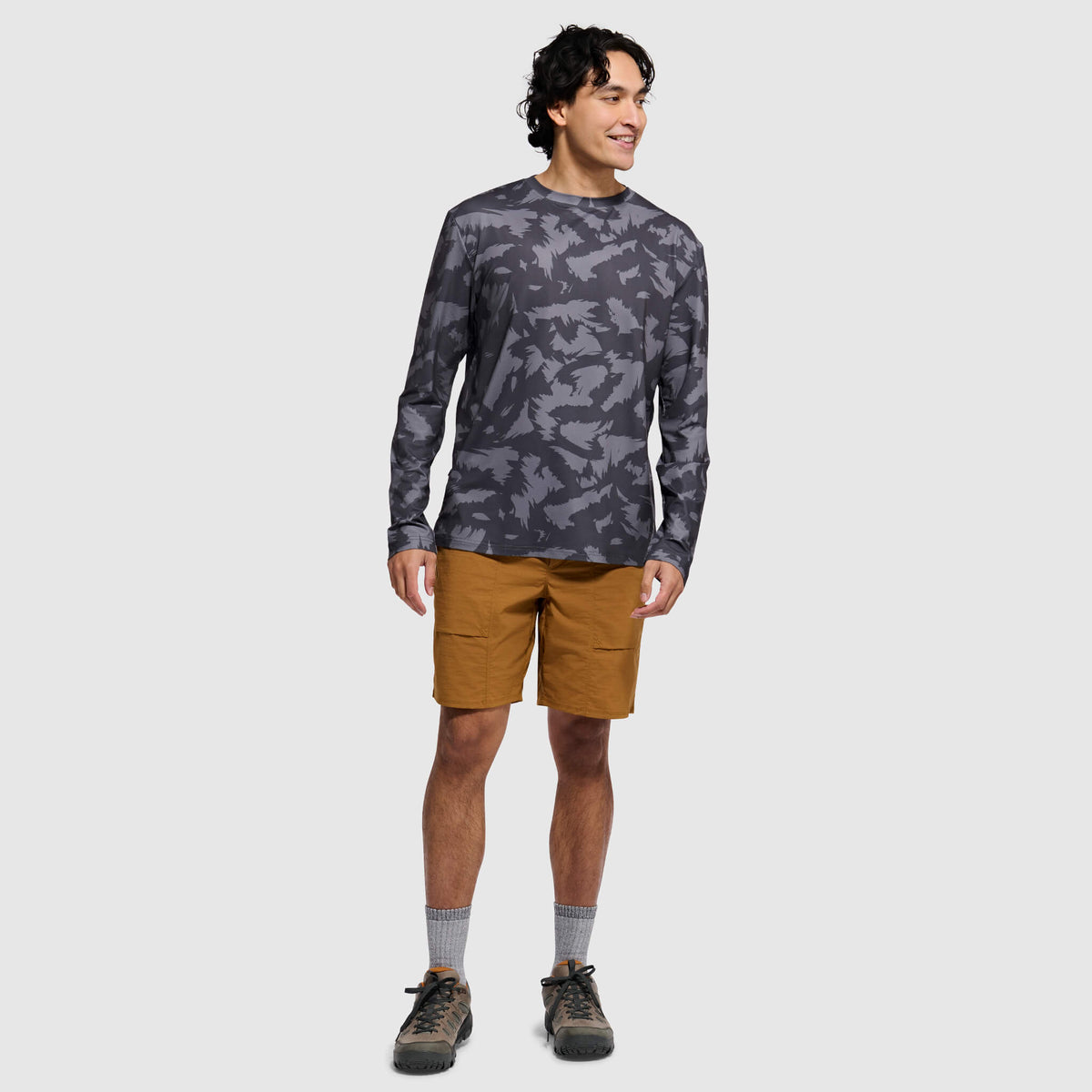 Men's Voyage Crew Long Sleeve Shirt BlackStrap #color_slash smoldered