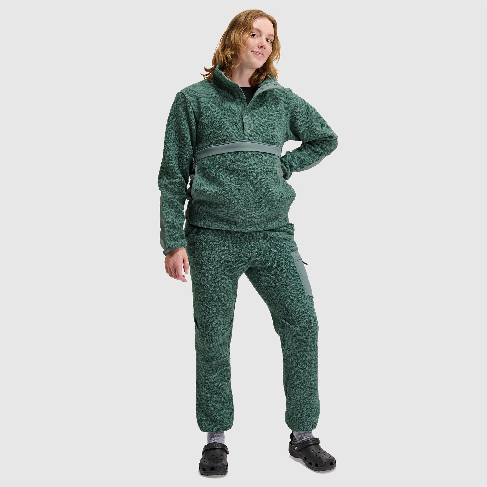 BlackStrap Women's Caldera Sherpa Fleece #color_inprint obsidian