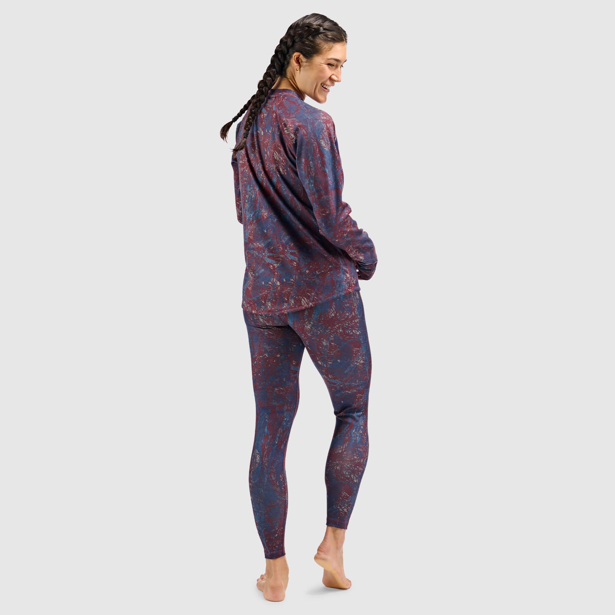 BlackStrap Women's Summit Baselayer Crewneck Long Sleeve #color_pulse-cherry