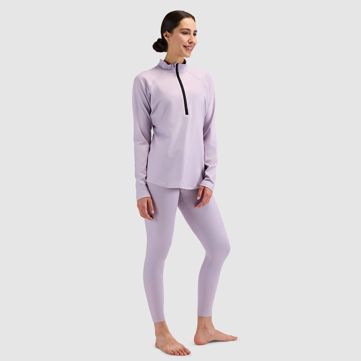 BlackStrap Womens Quarter Zip Base Layer Crew #color_dusk