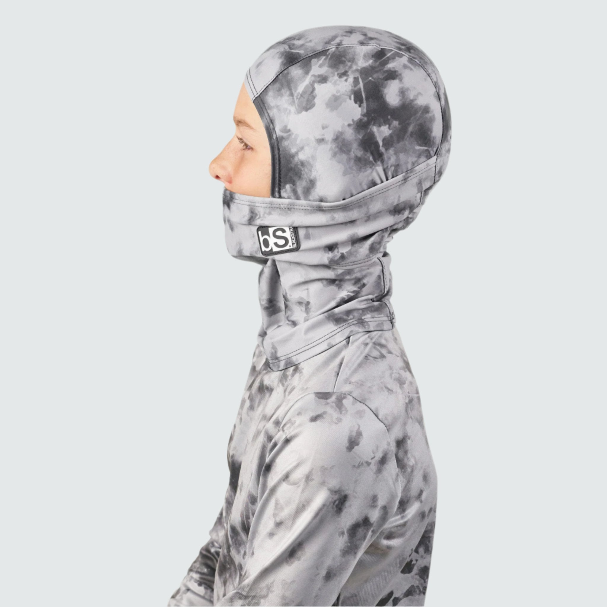 Kids' Hood Balaclava | Prints BlackStrap Tie Dye Steel #color_tie dye steel