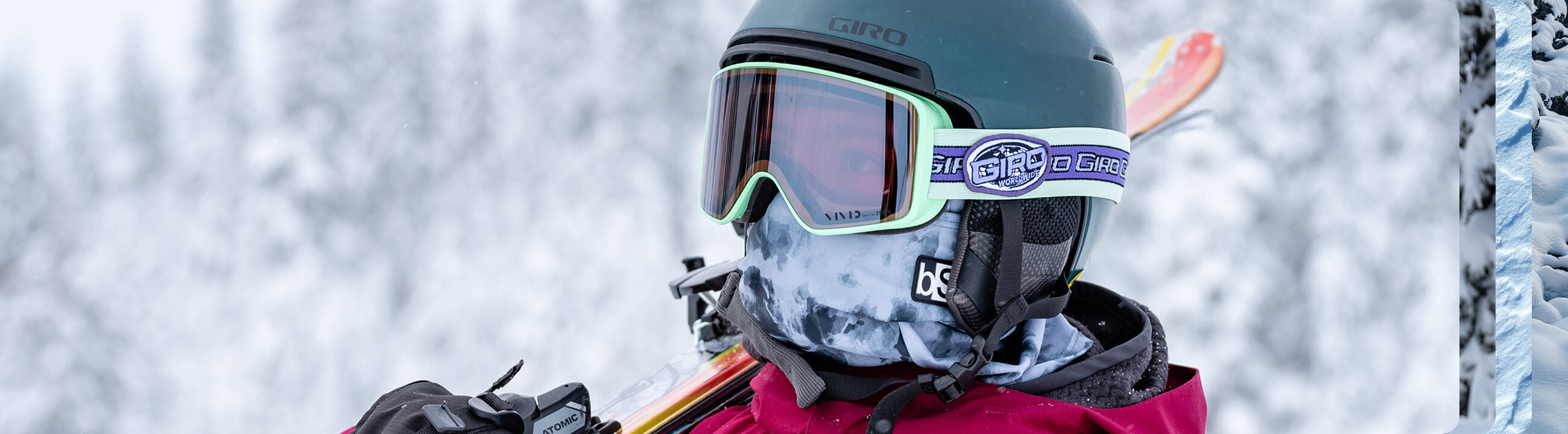 Kid Skier wearing BlackStrap Hood Balaclava