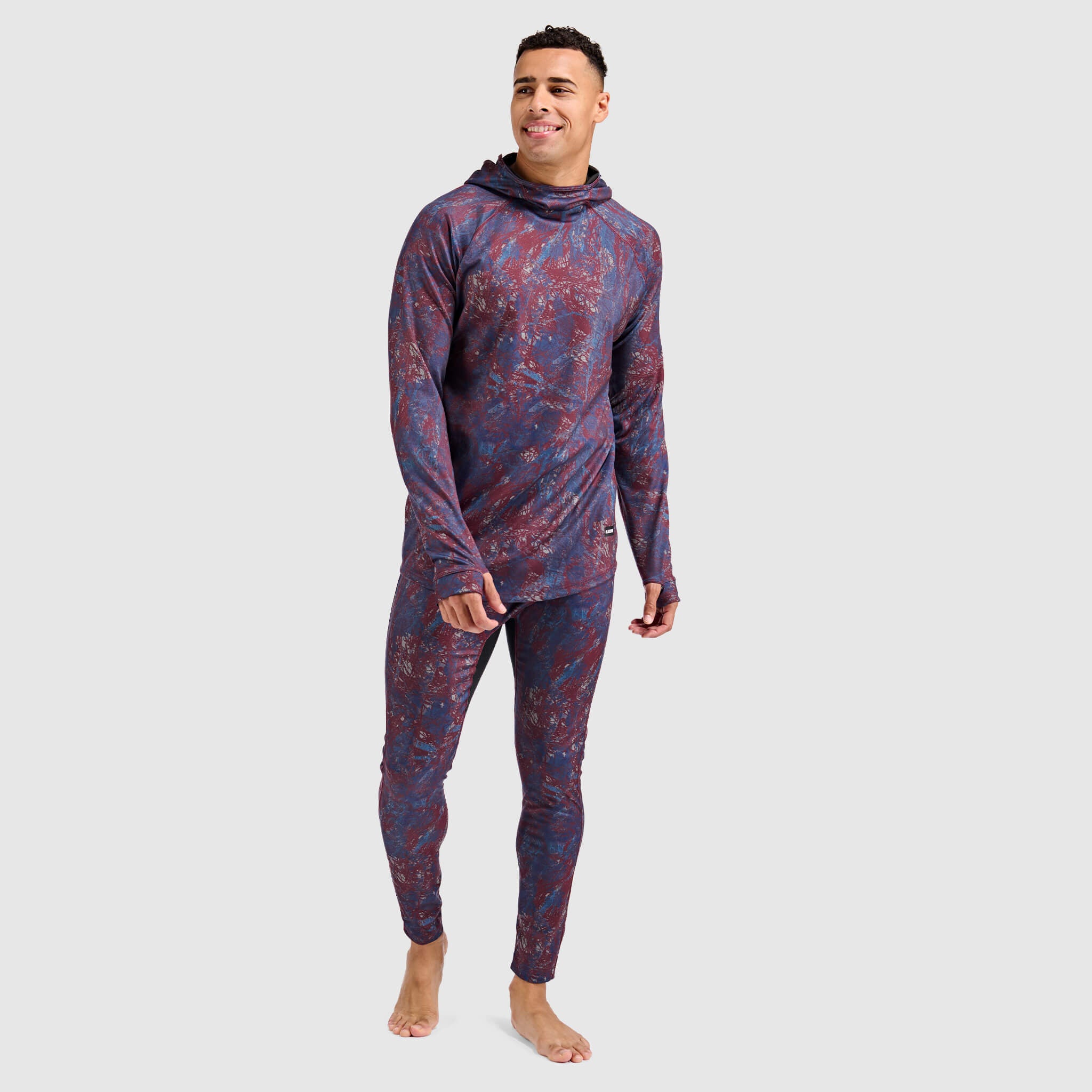 Men's Summit Base Layer Hoodie BlackStrap #color_pulse-cherry