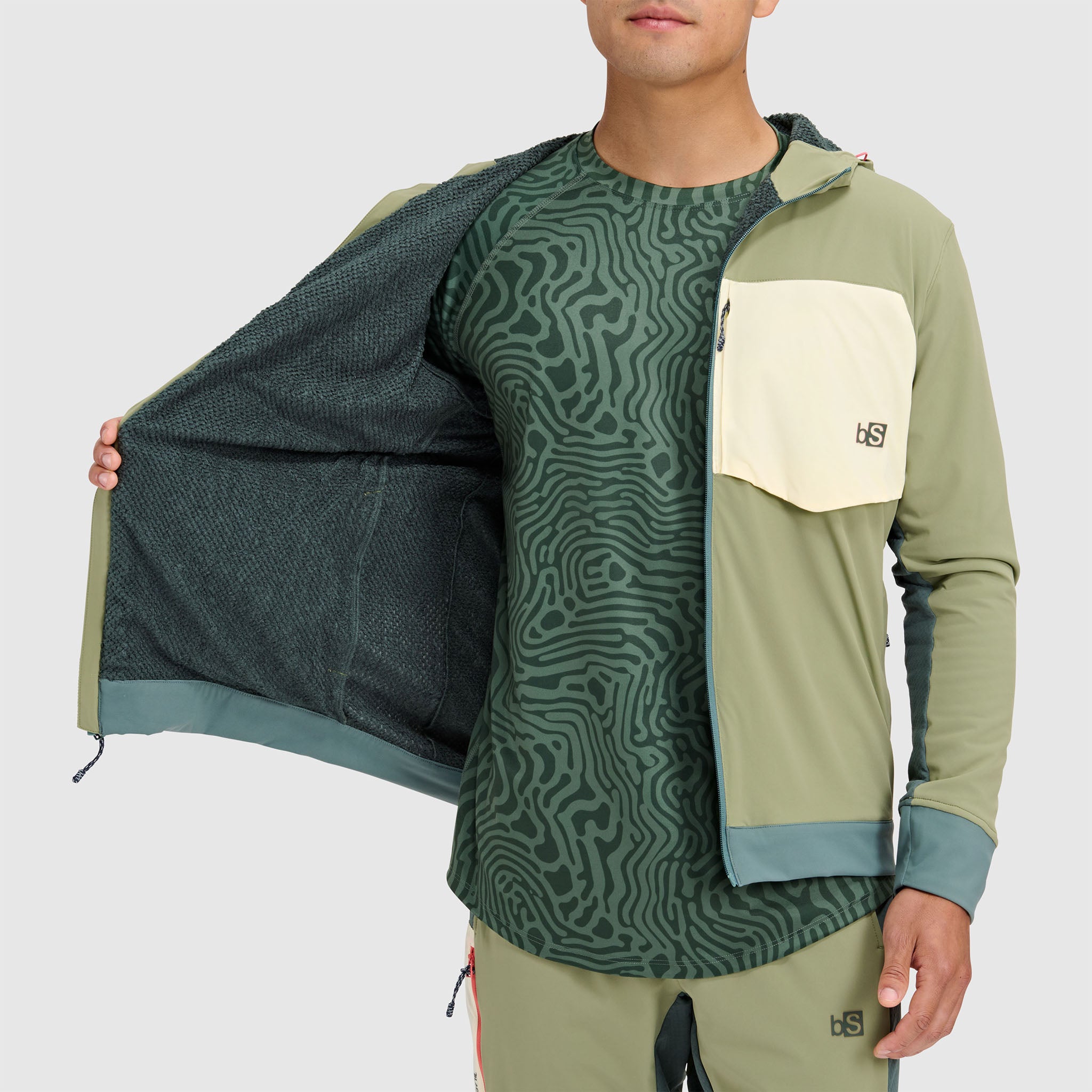 BlackStrap Mens Tribrid full zip Jacket #color_sagebrush