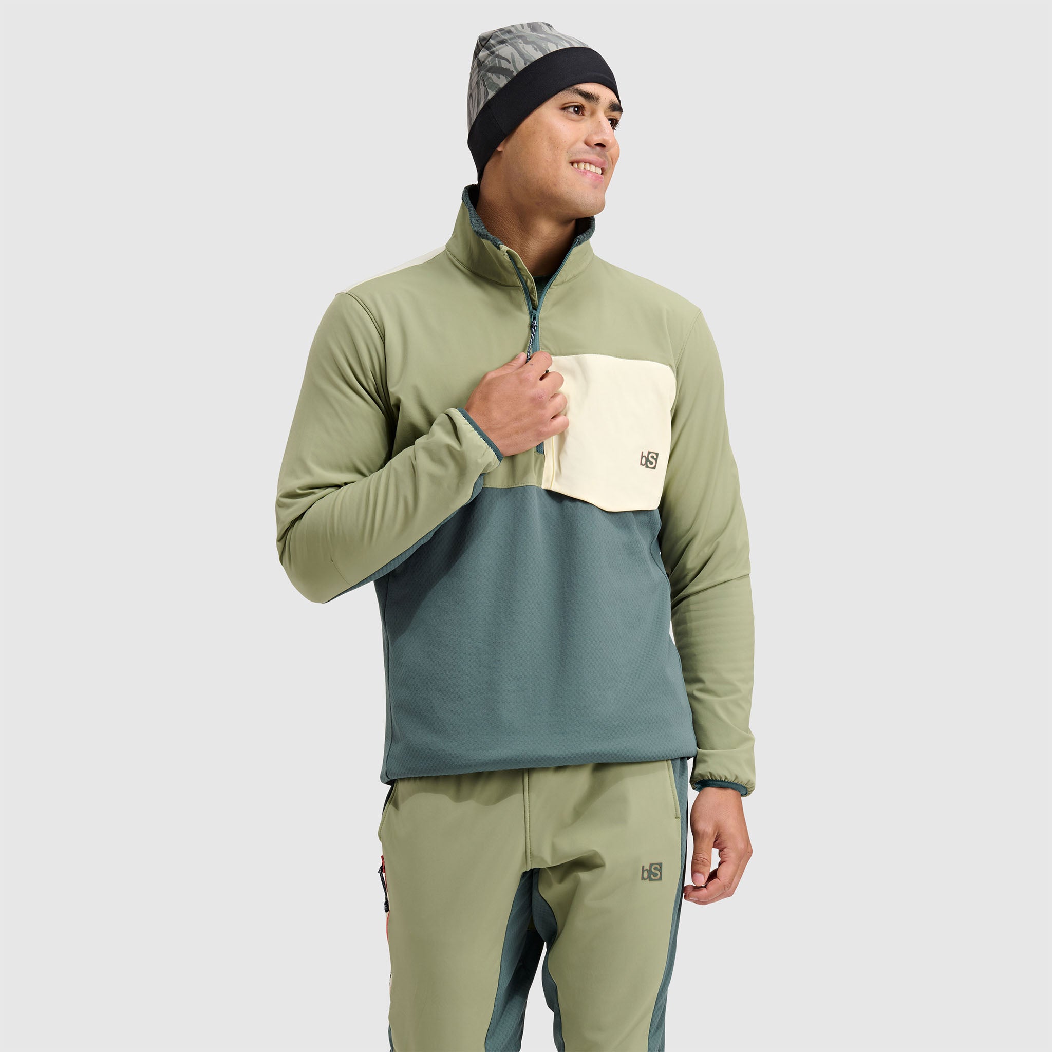 BlackStrap mens Tribrid Half Zip Jacket #color_sagebrush