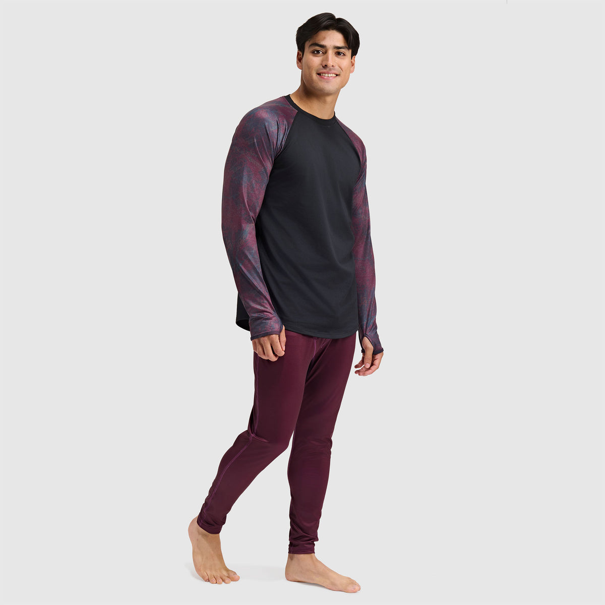 BlackStrap Men's Vista Baselayer Crewneck Long Sleeve #color_pulse cherry