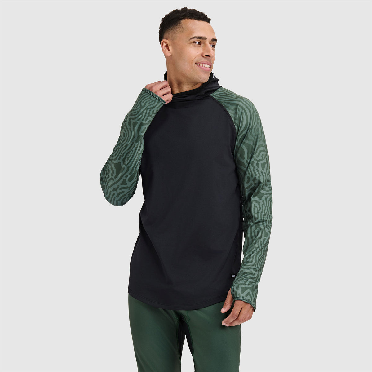 BlackStrap Men's Vista Baselayer Hoodie #color_inprint obsidian