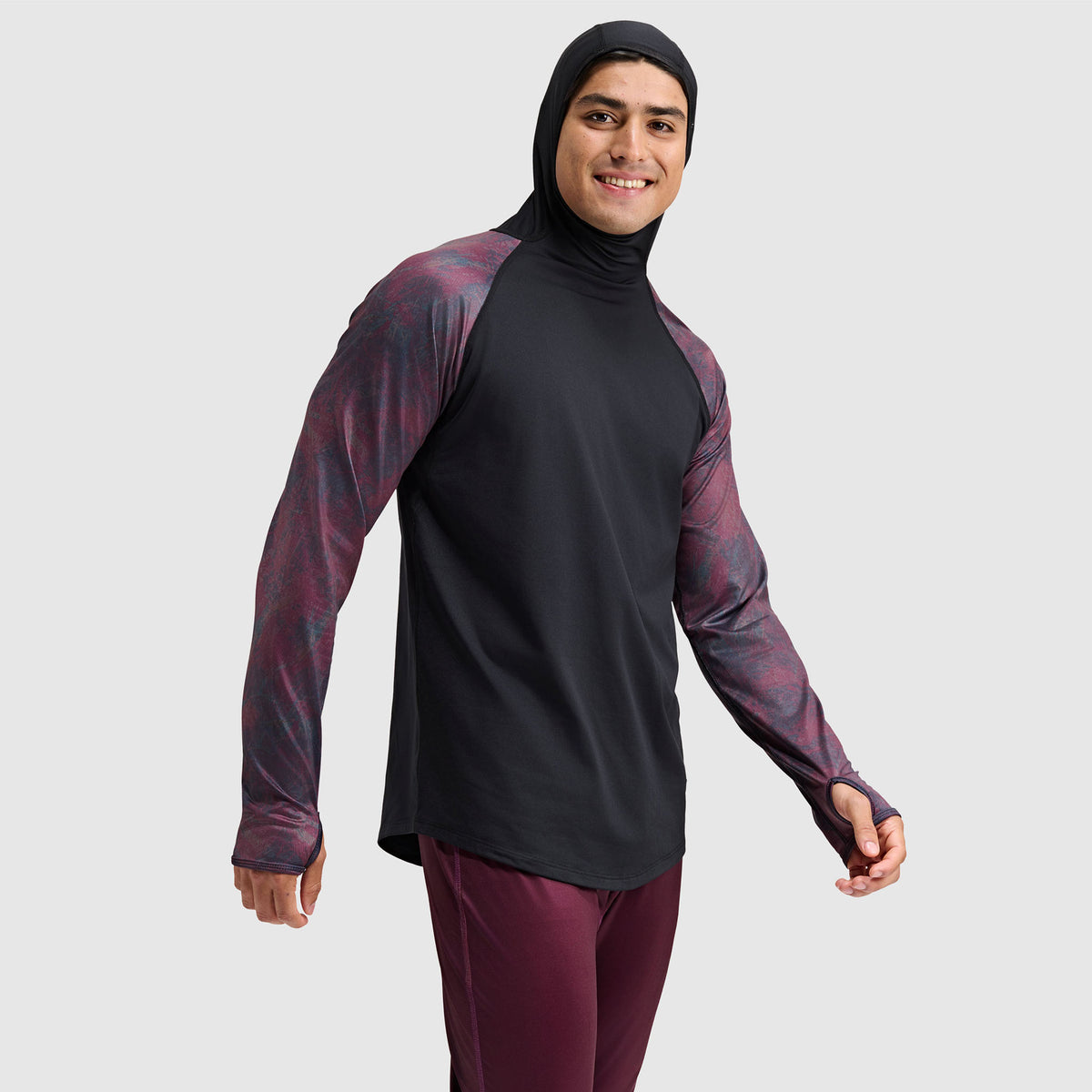 BlackStrap Men's Vista Baselayer Hoodie #color_pulse cherry