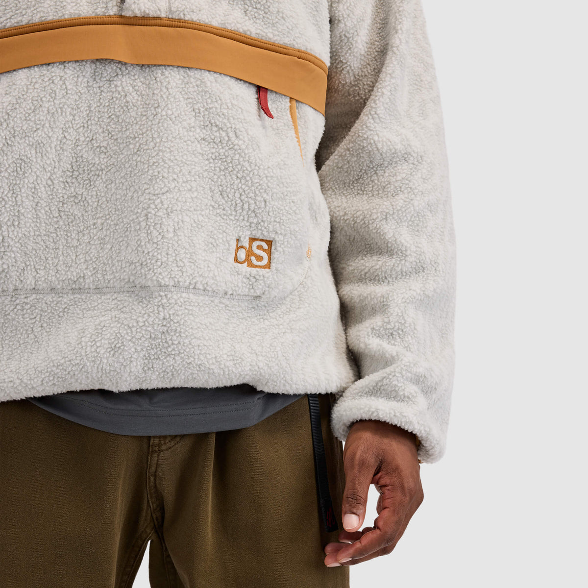 BlackStrap Mens Caldera Sherpa Fleece Half Snap #color_inprint ash