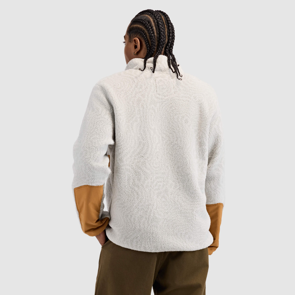 BlackStrap Mens Caldera Sherpa Fleece Half Snap #color_inprint ash