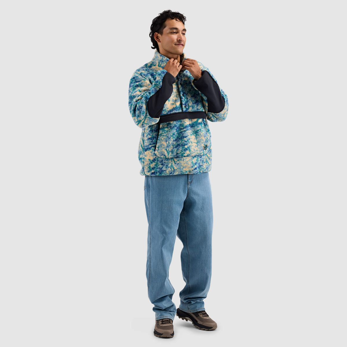 BlackStrap Mens Caldera Sherpa Fleece Half Snap #color_pulse deschutes
