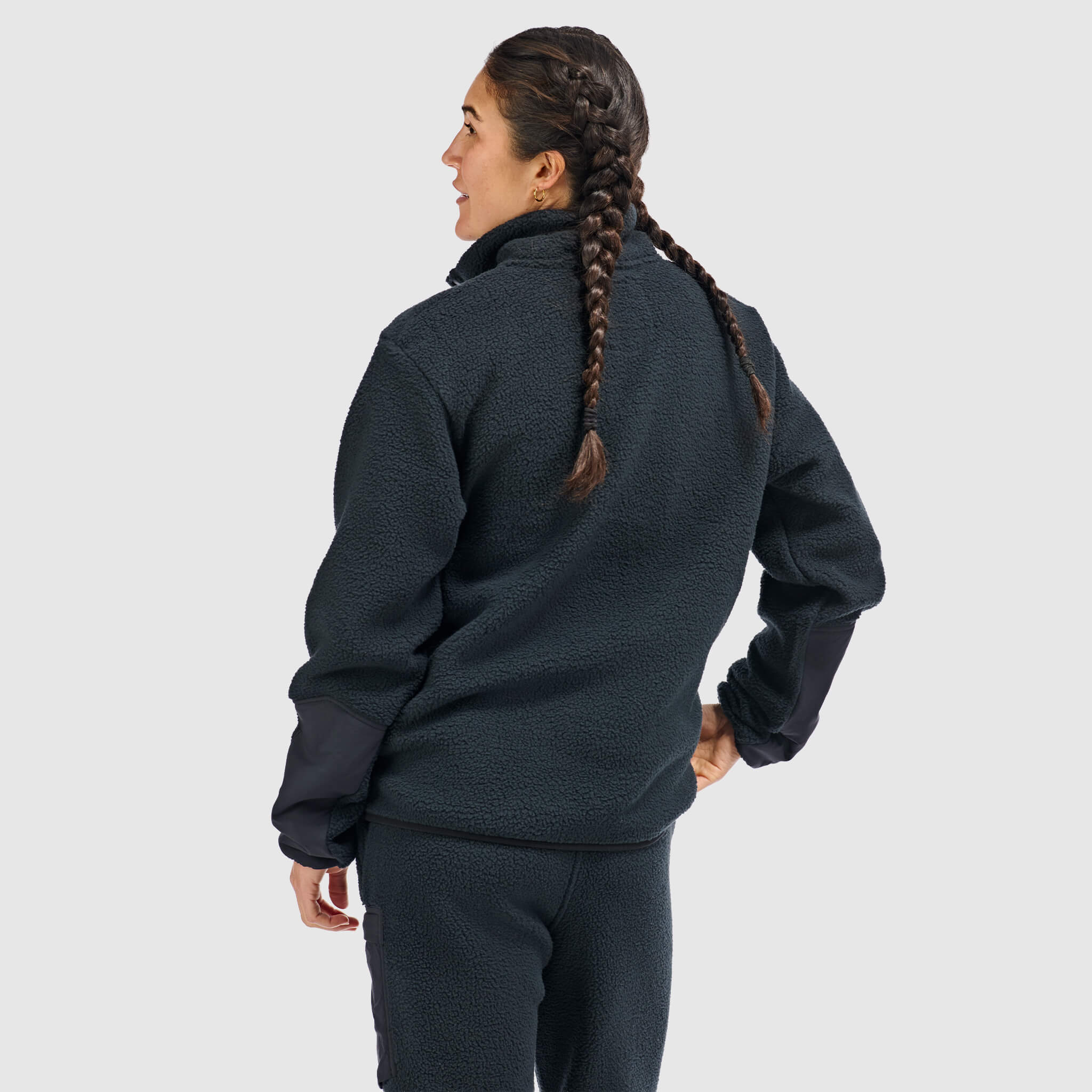 BlackStrap Women's Caldera Sherpa Fleece Half Snap Pullover #color_black