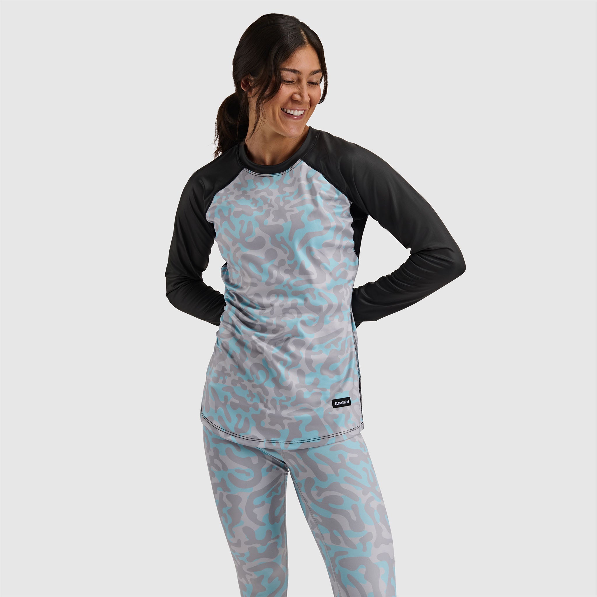 BlackStrap Women's Skyliner Baselayer Crewneck Long Sleeve #color_animo ash
