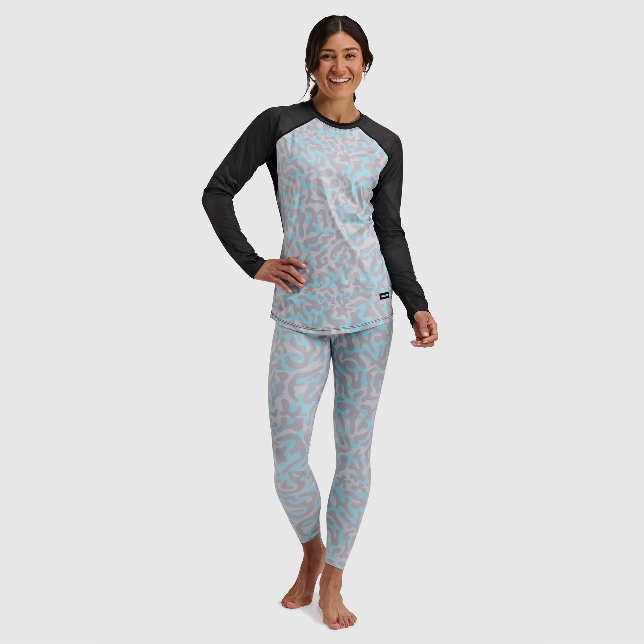 BlackStrap Women's Skyliner Baselayer Crewneck Long Sleeve #color_animo ash