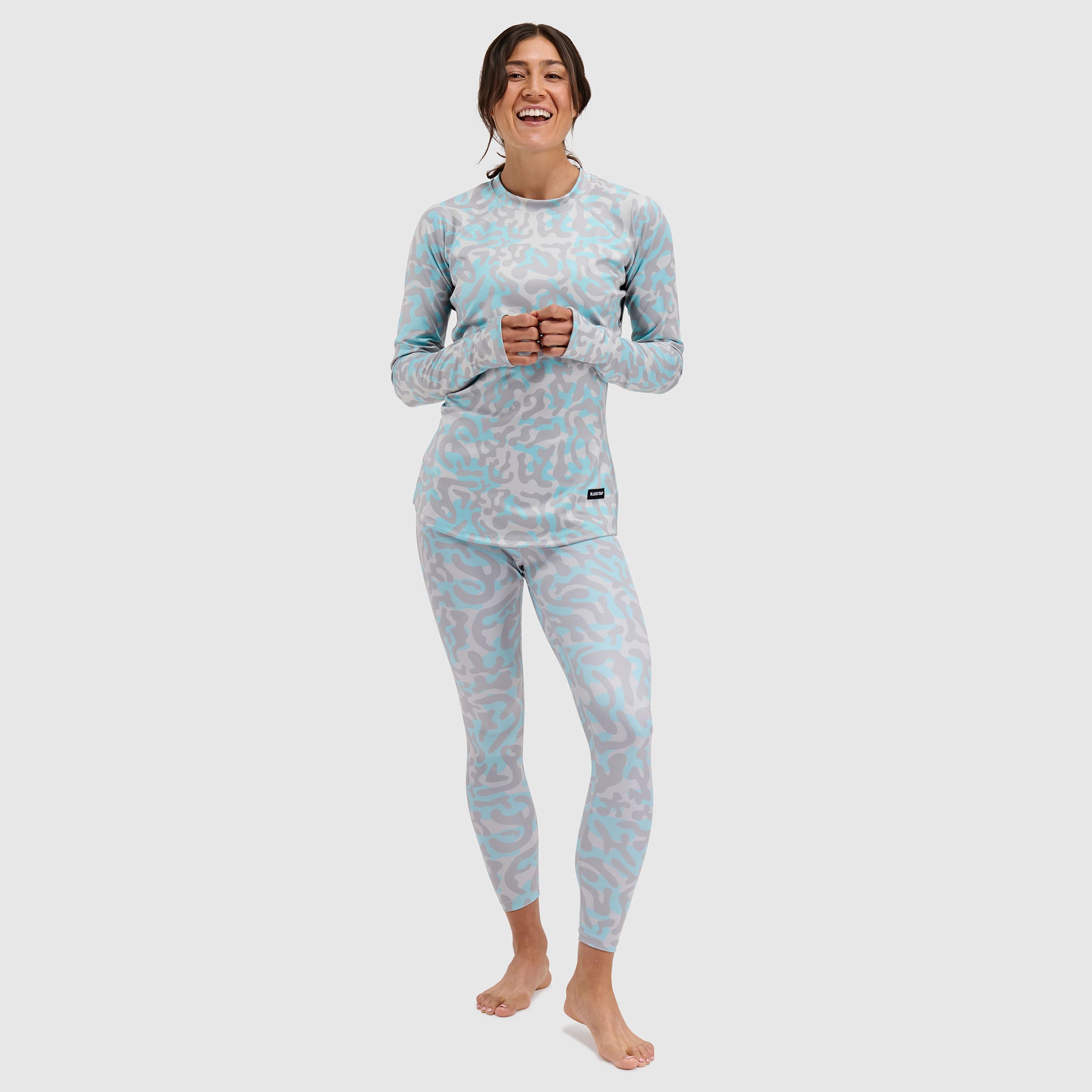 BlackStrap Women's Summit Baselayer Crewneck Long Sleeve #color_animo ash
