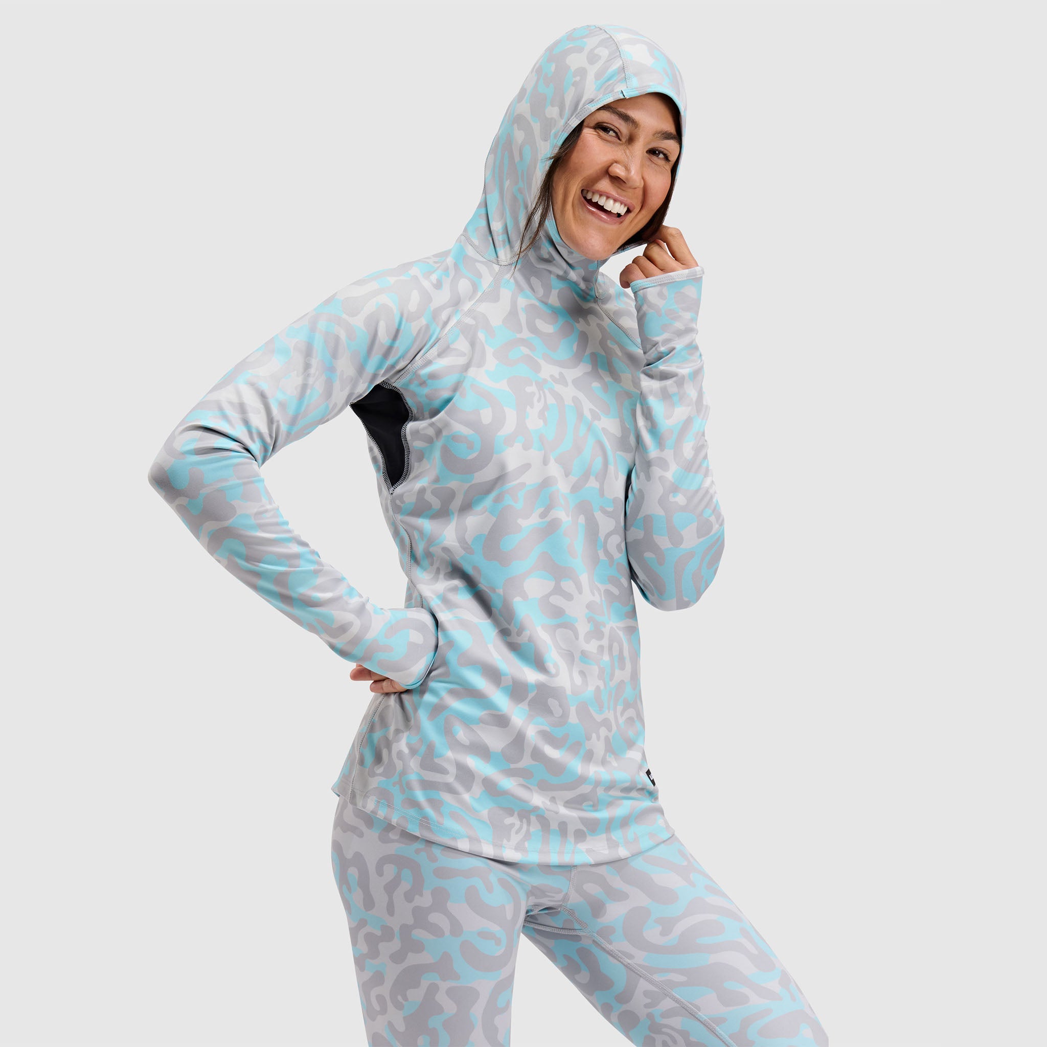 BlackStrap Women's Summit Baselayer Hoodie #color_animo ash