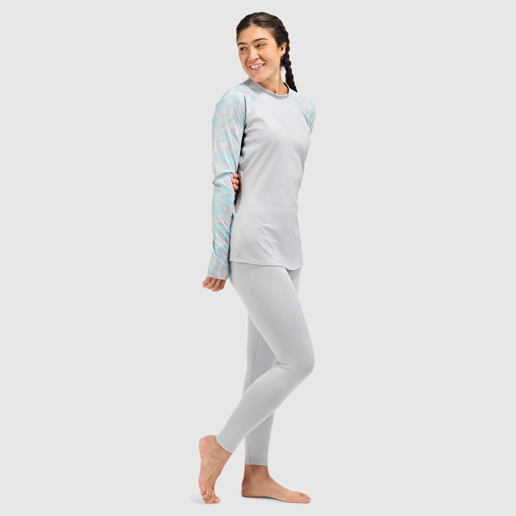 BlackStrap Women's Vista Baselayer Crewneck Long Sleeve #color_animo ash