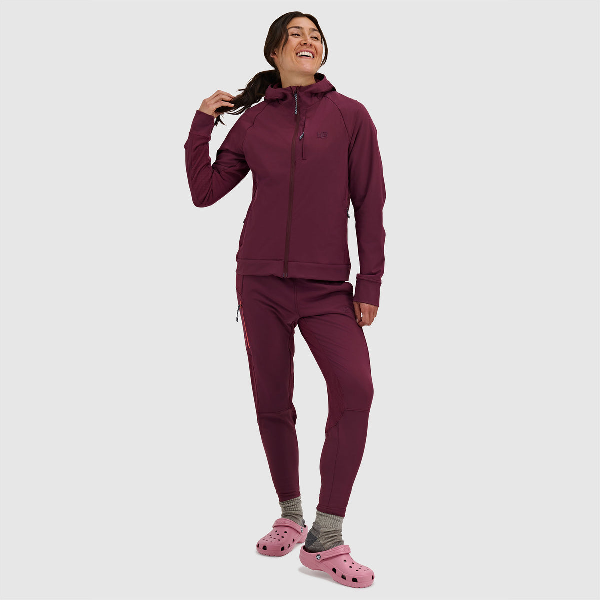 BlackStrap Womens Tribrid Full Zip Jacket #color_cherry