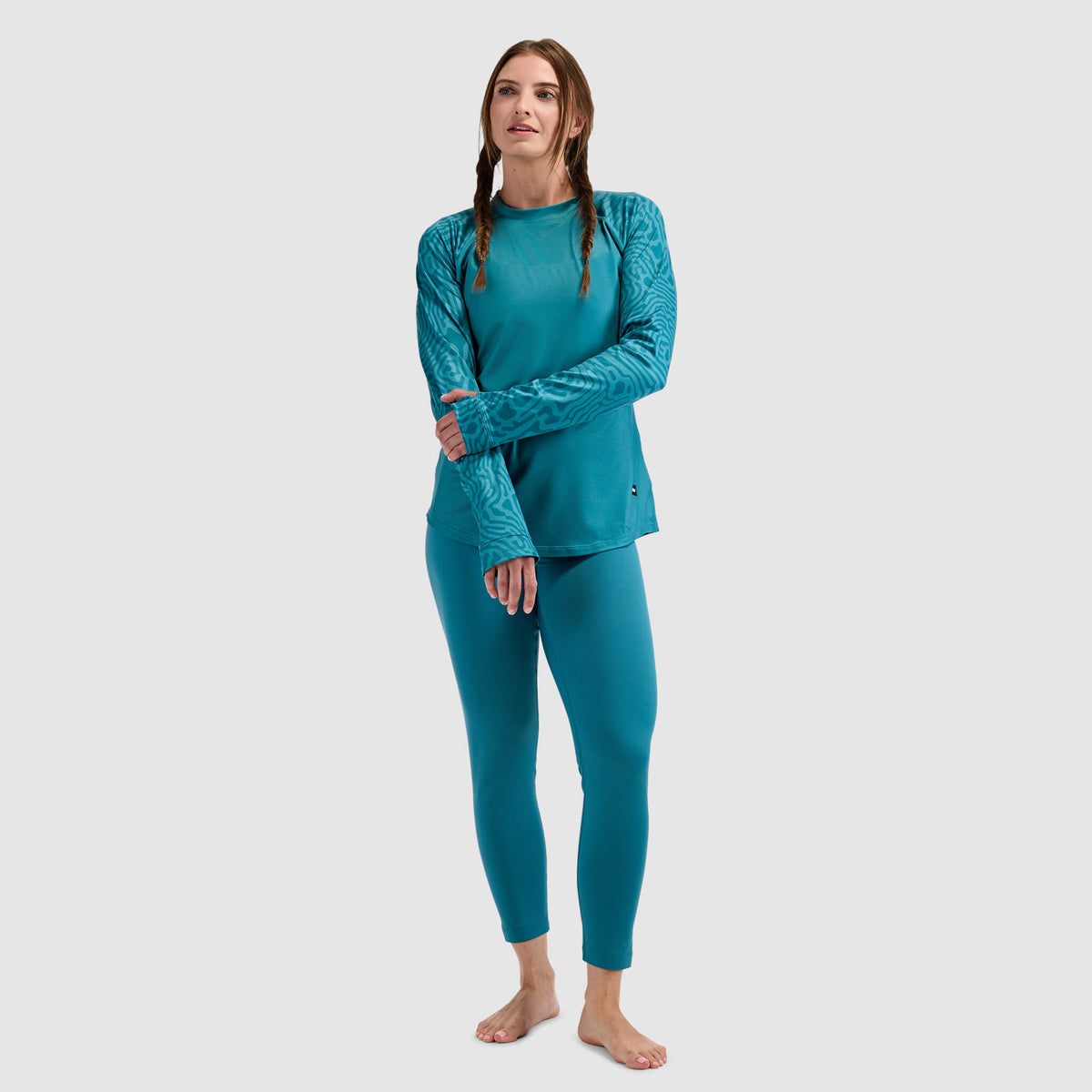 BlackStrap Women's Vista Baselayer Crewneck Long Sleeve #color_inprint surge