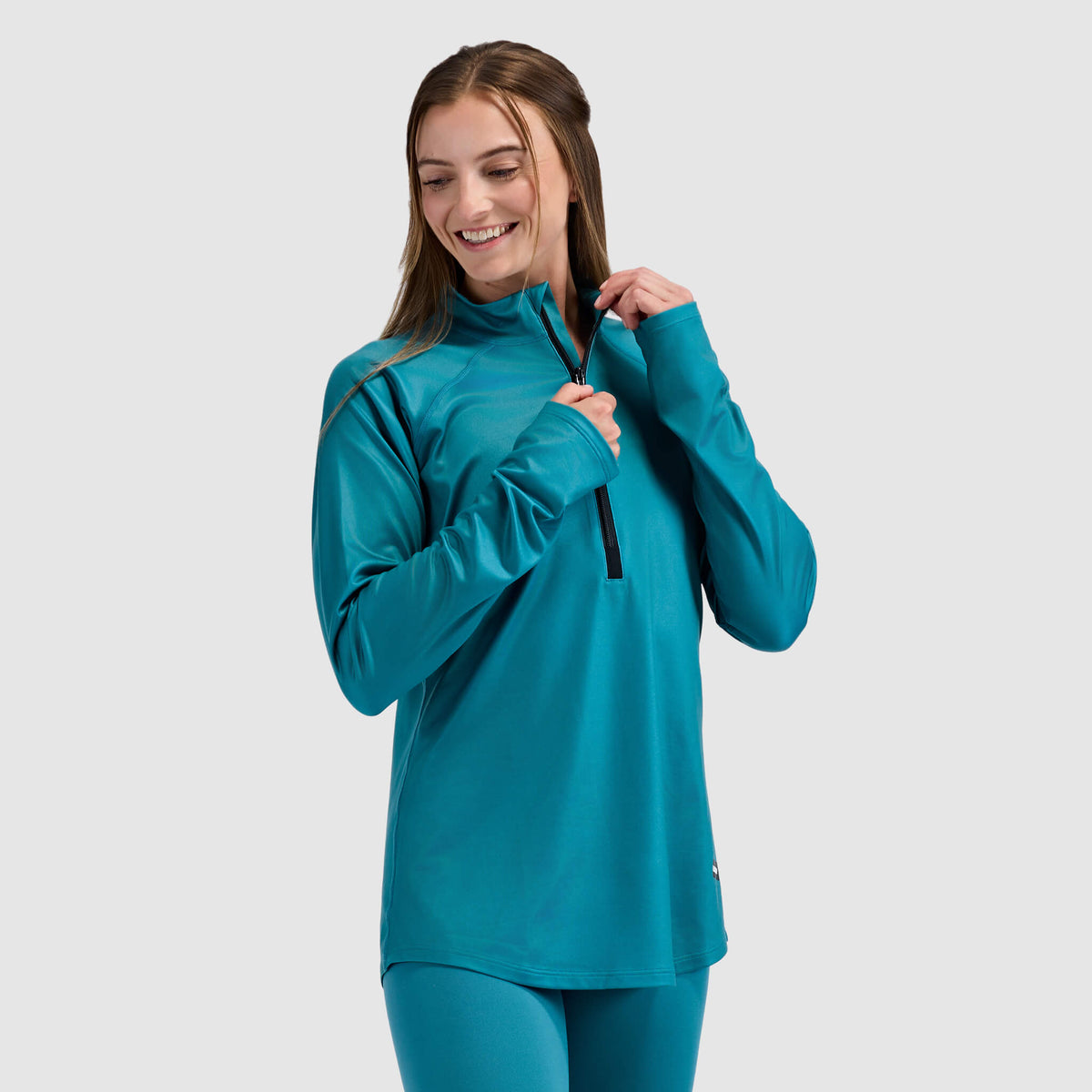 BlackStrap Womens Quarter Zip Base Layer Crew #color_surge